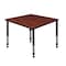 Kee Square Square Classroom Tables, 42 W, 42 L, 23-34 H, Wood, Metal TB4242CHAPBK - alternate 1